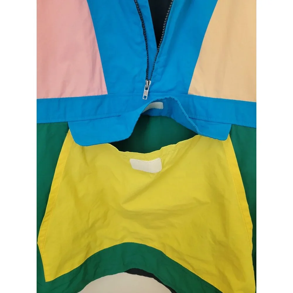 Vintage CLUB ROOM Colorblock Hooded Windbreaker Jacket Anorak Unisex Sz M - Picture 5 of 10